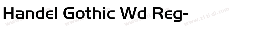 Handel Gothic Wd Reg字体转换